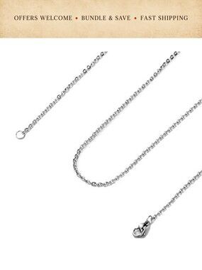 Titanium Steel Cable Chain Necklace for Women 16-30 Inch